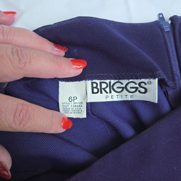 Briggs Petite Dark Purple Women's Pencil Skirt Size 6P - Picture 3 of 7